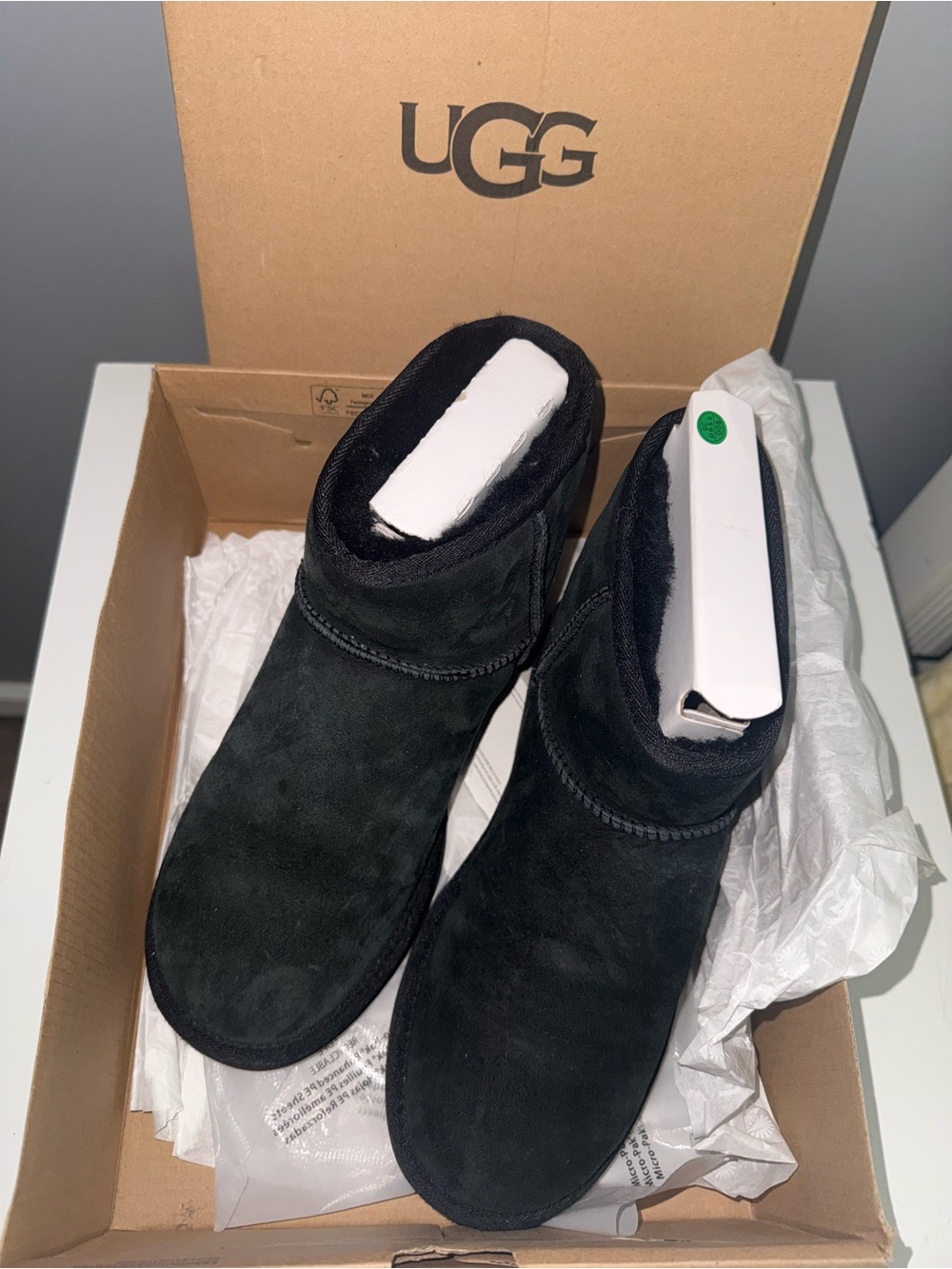 UGG Classic Short Suede Boots in Black